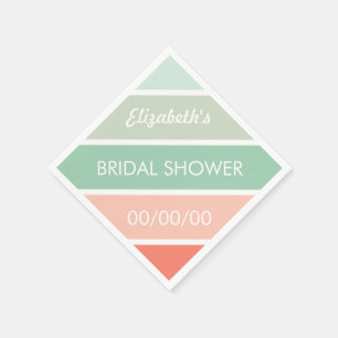 Minze zum Coral Brautparty Napkins Serviette