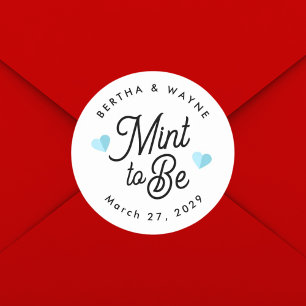 Minze zum modernen personalisierten Geschenk Runder Aufkleber