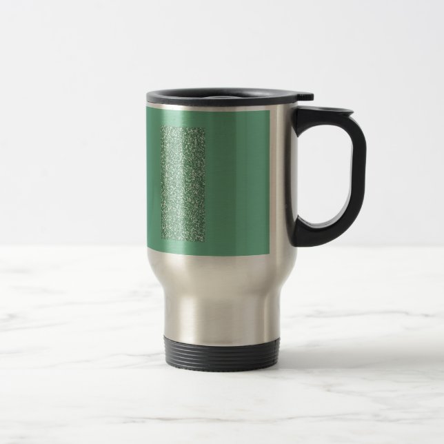 Minzen-Grün mit Imitat-Glitter Reisebecher (Rechts)