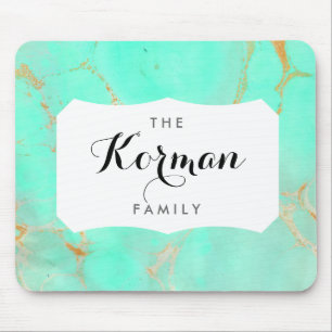 Minzen-u. Goldabstraktes Mousepad