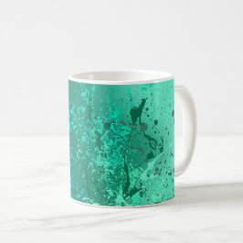 Minzflurry-Abstraktes Spritzkunstwerk Kaffeetasse