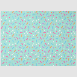 Minzfrostungsguss und Donut-Sprinkles Seidenpapier