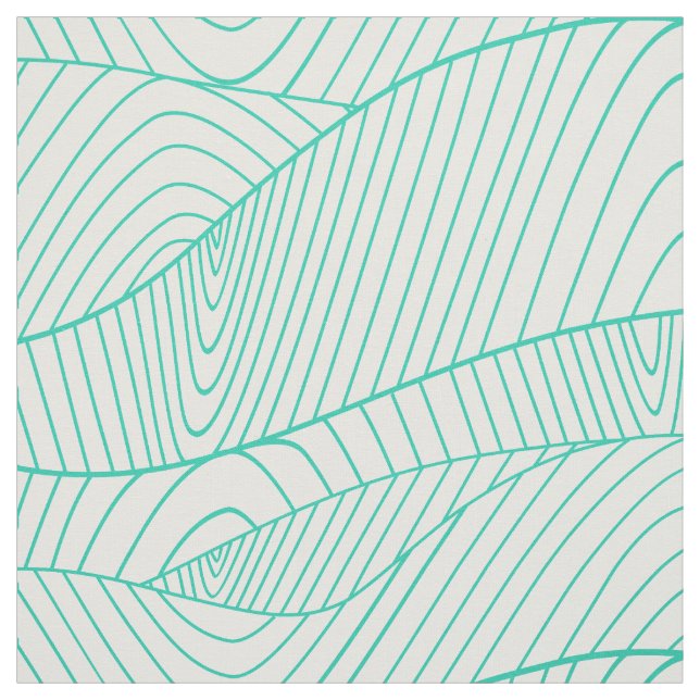 Minzgrün Abstrakt Moderne Wavy-Wirbel Stoff (Muster)