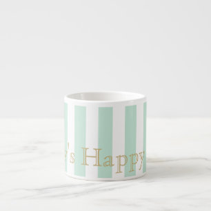 Minzgrün gestreifte Espresso-Tasse Espressotasse