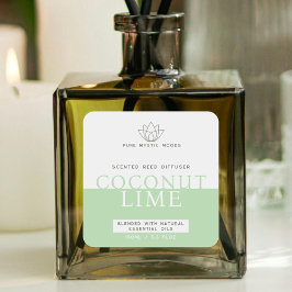 Minzgrün gezogener Diffusor Quadratischer Aufkleber