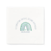 Minzgrün und blau-tönige Teller aus Regenbogenpapi