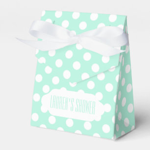 Minzgrün und Weiß Polka-Dots Gefälligkeitsbox Geschenkschachtel