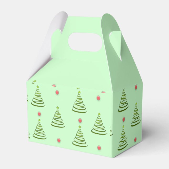 Minzgrün Weihnachtsbaum Geschenkschachtel (Vorderseite)