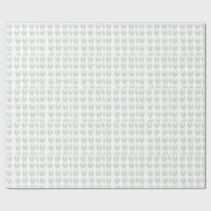 Minzgrüne Eukalyptusblätter Botanische Uhr Geschenkpapier