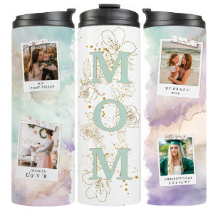 Minzgrüne Mutter Foto Kaffee Reisebecher Tasse
