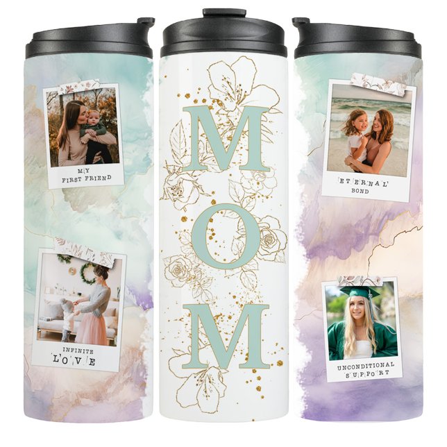 Minzgrüne Mutter Foto Kaffee Reisebecher Tasse (Von Creator hochgeladen)