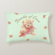 Minzgrüne Vintage-Teddybär-Nursery
