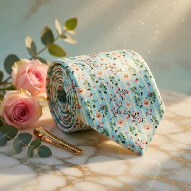 Minzgrüne Wildblume Krawatte (Von Creator hochgeladen)