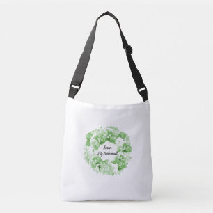 Minzgrüner floraler Kranz Brautjungfer-Tasche Tragetaschen Mit Langen Trägern