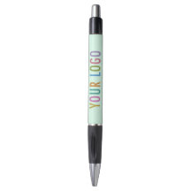Minzgrüner Stift mit schwarzer Tinte, individuelle