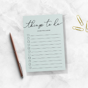 Minzhandgemachte Dinge tun Post-it Klebezettel