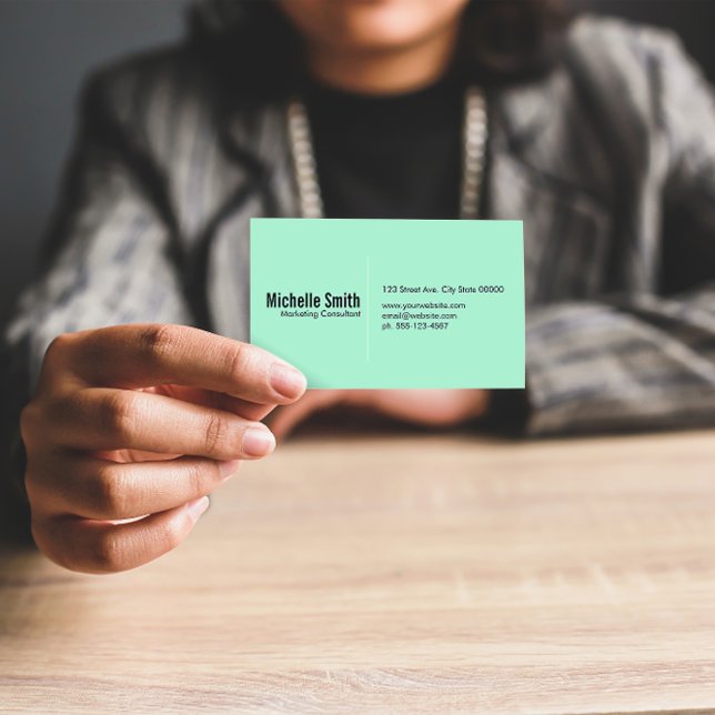 Minzhintergrund mit Trennlinie Visitenkarte (Von Creator hochgeladen)