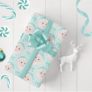 Minzige Preppy-Rosa-Mütze Weihnachtsmann Minz-Schl Geschenkpapier