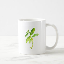 Minzkraut Wasserfarbe Botanischer Garten Tasse