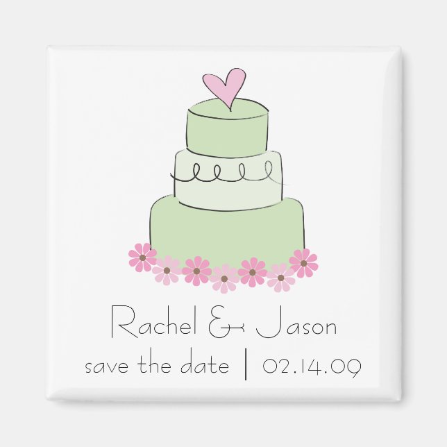 Minzkuchen | SAVE THE DATE Magnet (Vorne)