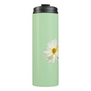 Minzweiße Blume und Honigbiene Thermotumbler Thermosbecher