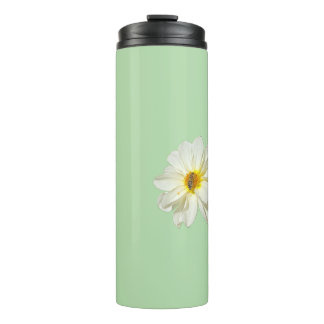 Minzweiße Blume und Honigbiene Thermotumbler Thermosbecher