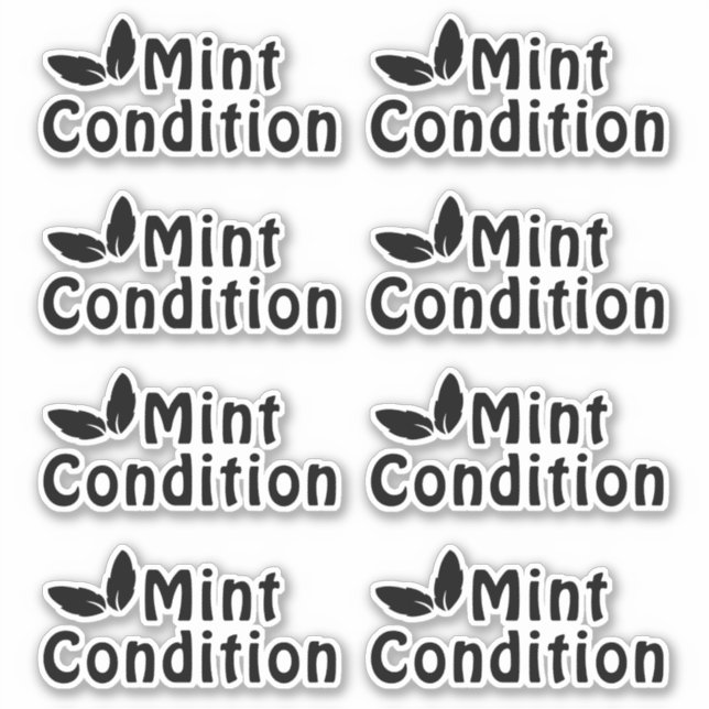 Minzzustand abziehen aufkleber (Vorderseite)