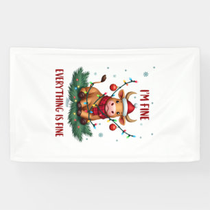 Mir geht's gut, alles ist gut Weihnachten Highland Banner