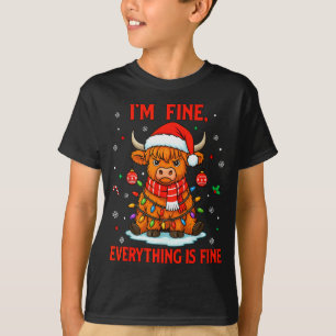 Mir gehts gut Alles ist gut Weihnachten Highland K T-Shirt