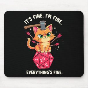 Mir geht's gut, Katze, Rpg-Spieler, Videospiele un Mousepad