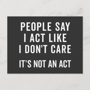 Mir ist ein lustiges Zitat egal Postkarte