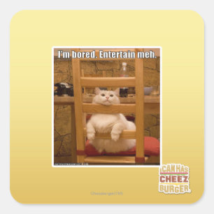 Mir ist langweilig. quadratischer aufkleber