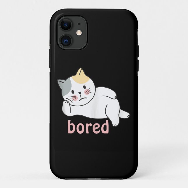 Mir langweilig, niedlich Kitty Cat Animal Case-Mate iPhone Hülle (Rückseite)
