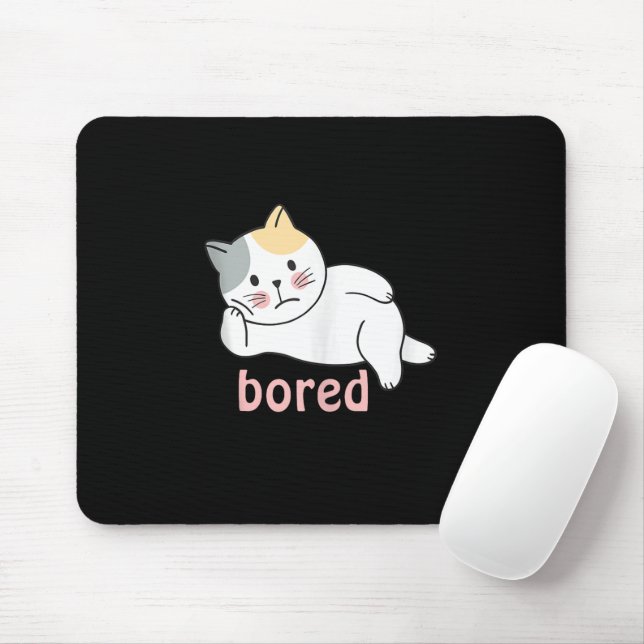 Mir langweilig, niedlich Kitty Cat Animal Mousepad (Mit Mouse)