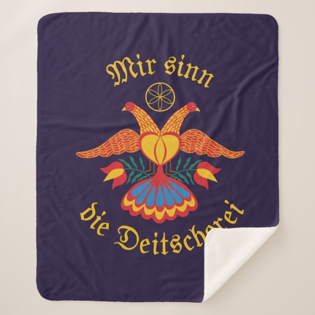 Mir sinn die Deitscherei - Deitschi Faahne Blanket Sherpadecke (Vorderseite)