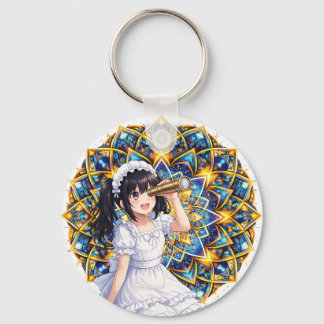 Mirabella in Kaleidoscope Gold – Color Mandala Schlüsselanhänger