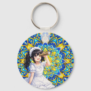 Mirabella in the Circle of Colors – Mandala  Schlü Schlüsselanhänger