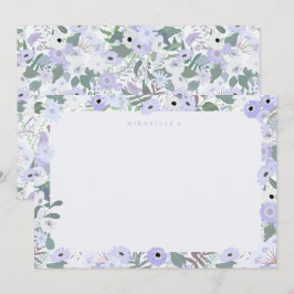 Mirabelle Flat Note Card in Lilac Mitteilungskarte