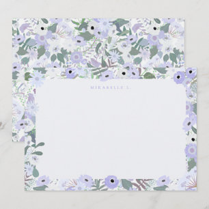 Mirabelle Flat Note Card in Lilac Mitteilungskarte