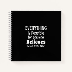 Miracle Bible Verse Christlich Faith Black Notizbuch