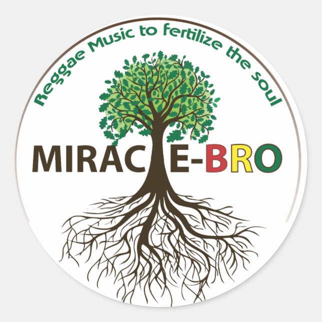 MIracle-Bro Roots-Aufkleber Runder Aufkleber (Vorderseite)