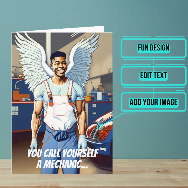 Miracle Worker Black Mechanic Geburtstag Karte (This fun card is specifically for the mechanic friend in your life.)