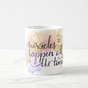 Miracles Happen Angel Wings Kaffeetasse
