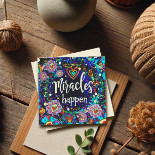 Miracles Happen Faith Blue Hübsch Inspiration