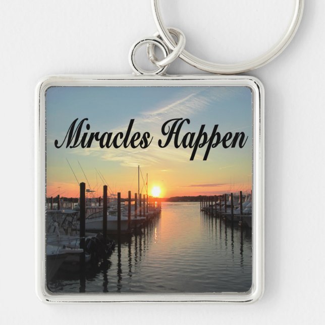 MIRACLES HAPPEN SUNSET FOTO DESIGN SCHLÜSSELANHÄNGER (Vorne)