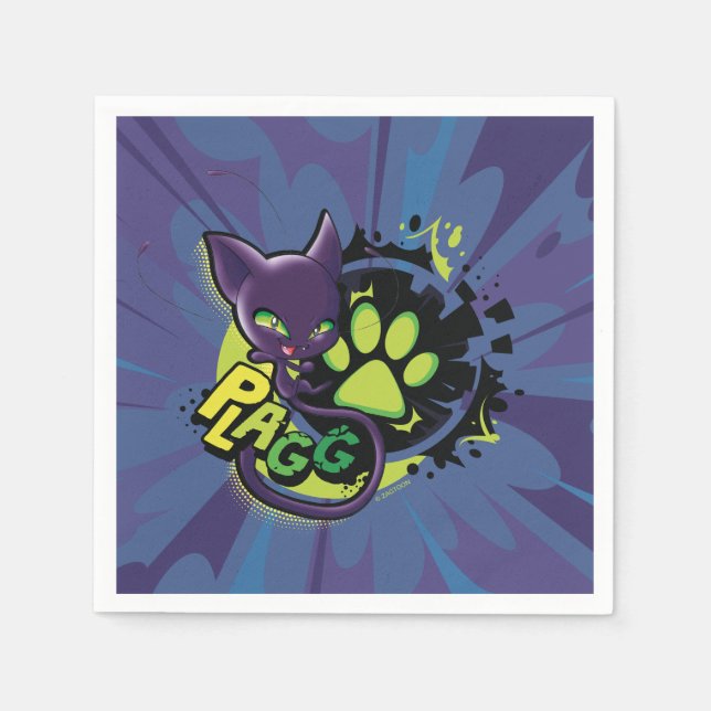 Miraculous Kwami Plagg Serviette (Vorderseite)