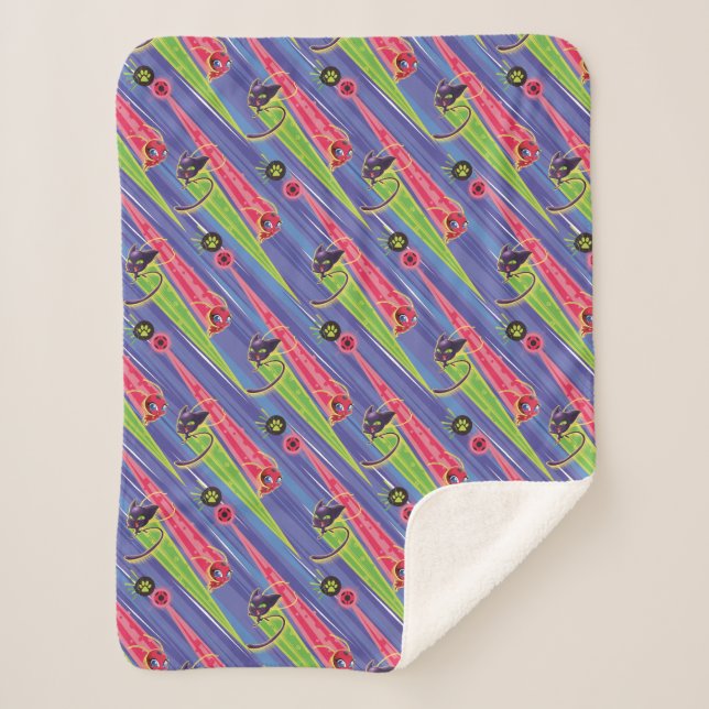 Miraculous Kwamis Tikki & Plagg Muster Sherpadecke (Vorderseite)