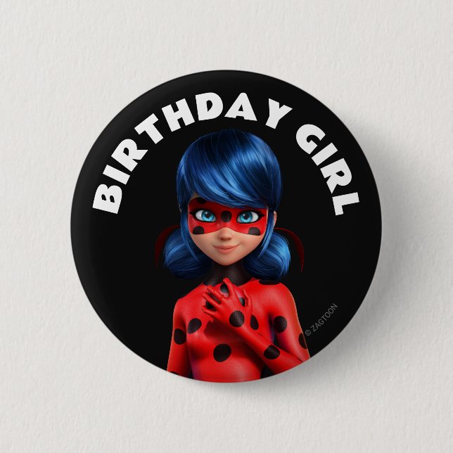 Miraculous Ladybug Birthday Button (Vorderseite)