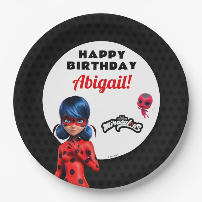 Miraculous Ladybug Birthday Pappteller (Vorderseite)