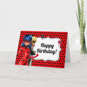 Miraculous Ladybug & Cat Noir Birthday Karte